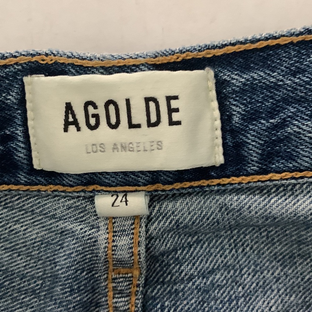 Agolde Riley Button Fly High Rise Jeans Size 24 - Picture 6 of 14